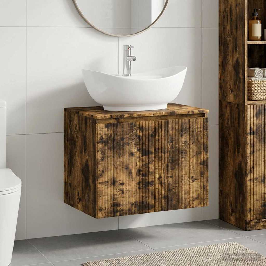 Badezimmermöbel-Set Geräucherte Eiche Holzwerkstoff