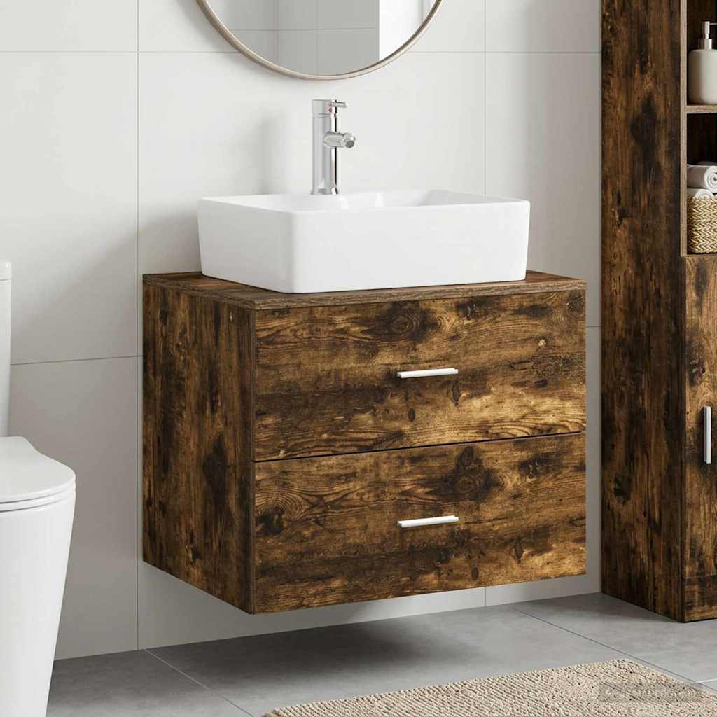 Badezimmermöbel-Set Geräucherte Eiche Holzwerkstoff