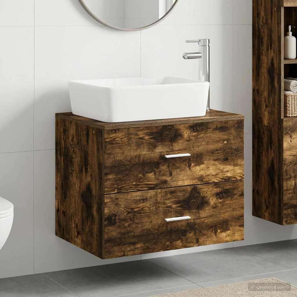 Badezimmermöbel-Set Geräucherte Eiche Holzwerkstoff