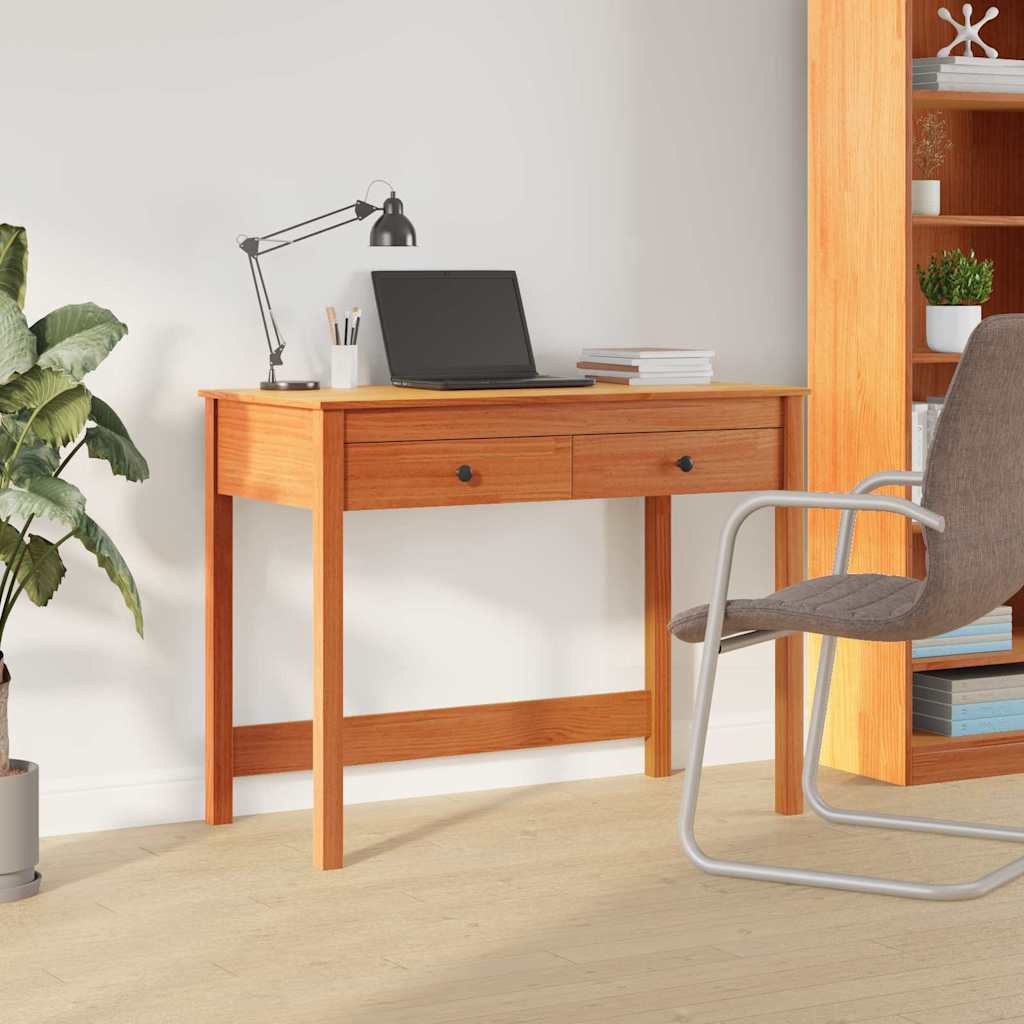 Schreibtisch Max Braun Massives Kiefernholz 100 x 50 x 78 cm