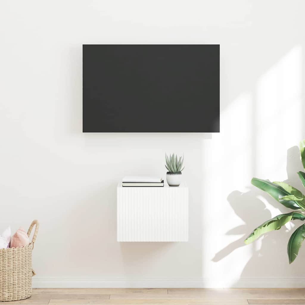 TV-Wandschrank 39 x 31 x 29,5 cm Glänzend Weiß Holzwerkstoff