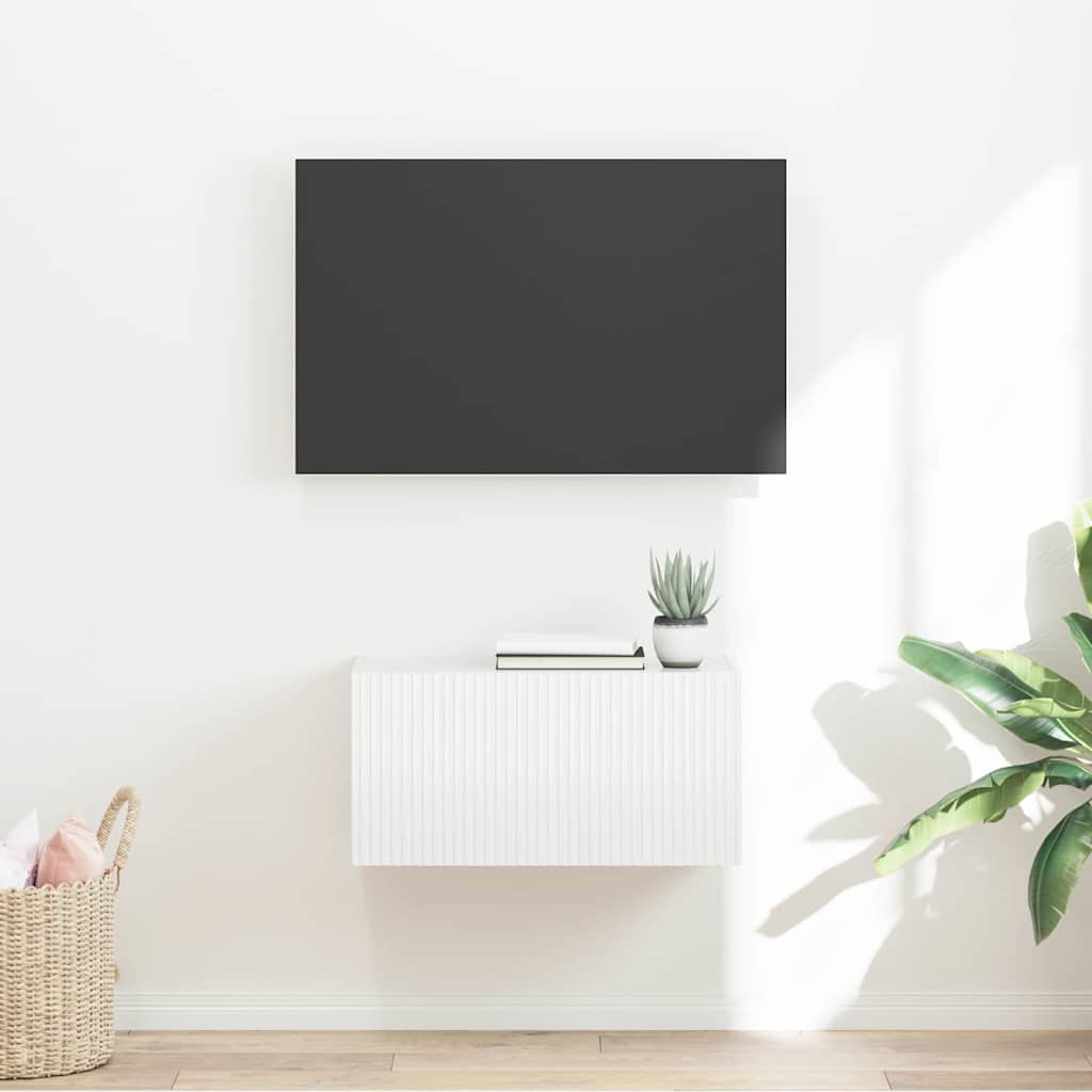 TV-Wandschrank 60 x 31 x 29,5 cm Glänzend Weiß Holzwerkstoff