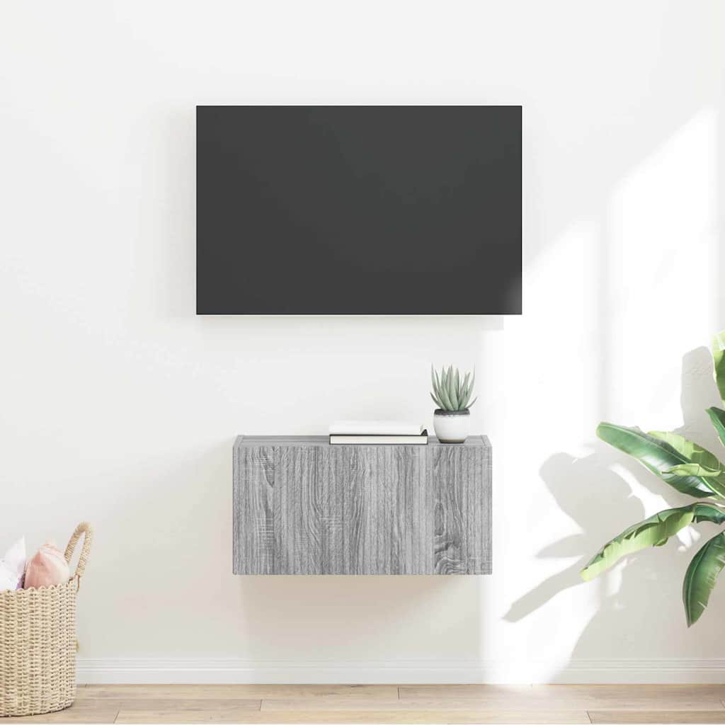 TV-Wandschrank 60 x 31 x 29,5 cm Sonoma-Grau Holzwerkstoff