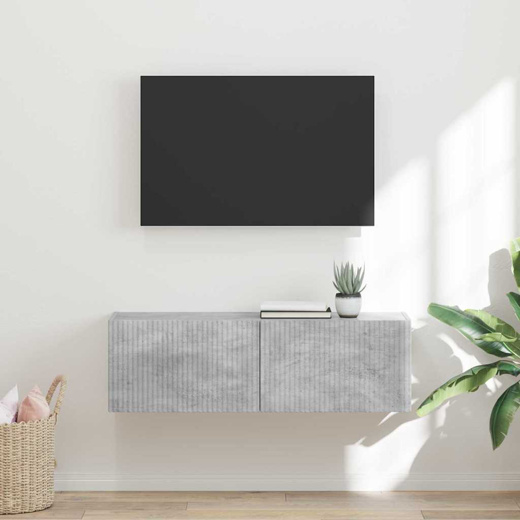 TV-Wandschrank 98 x 31 x 29,5 cm Beton Holzwerkstoff