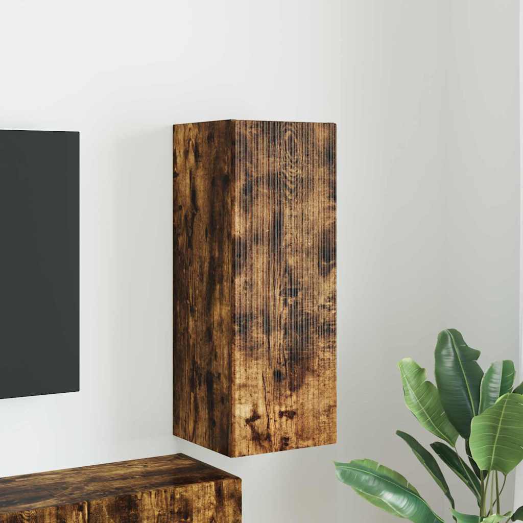 TV-Wandschrank 30 x 31 x 80 cm Räuchereiche Holzwerkstoff