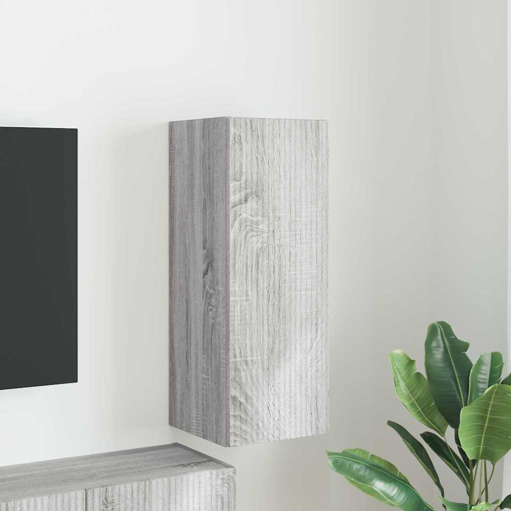TV-Wandschrank 30 x 31 x 80 cm Sonoma-Grau Holzwerkstoff
