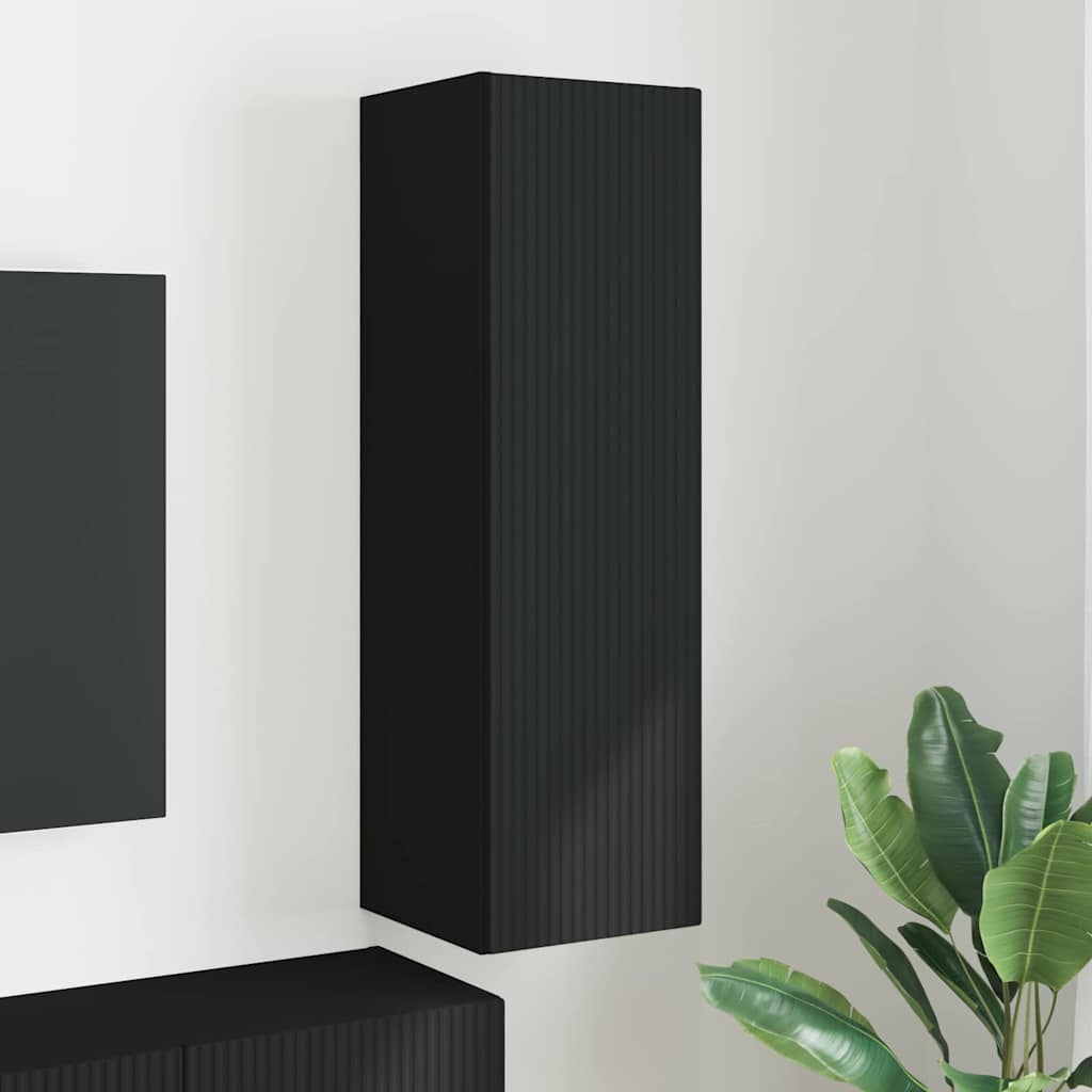 TV-Wandschrank 30 x 31 x 100 cm Schwarz Holzwerkstoff