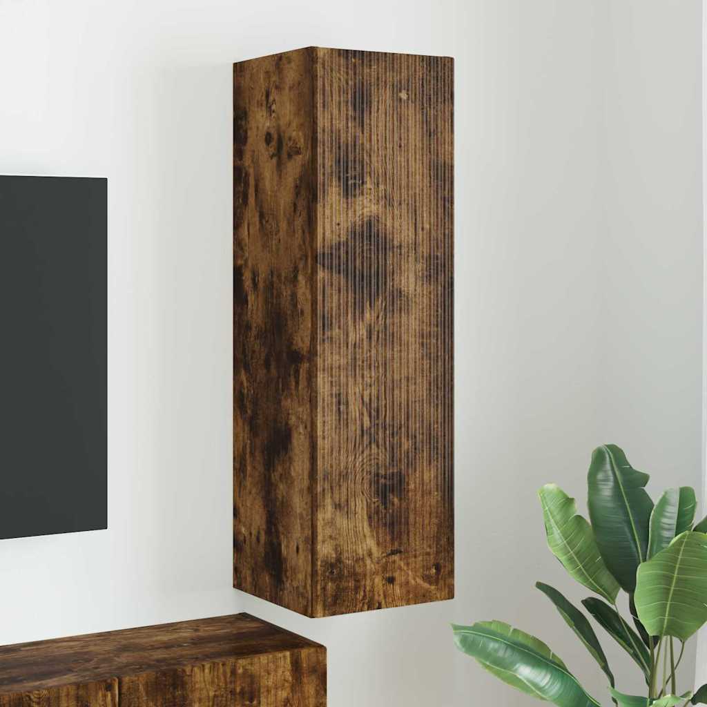 TV-Wandschrank 30 x 31 x 100 cm Räuchereiche Holzwerkstoff