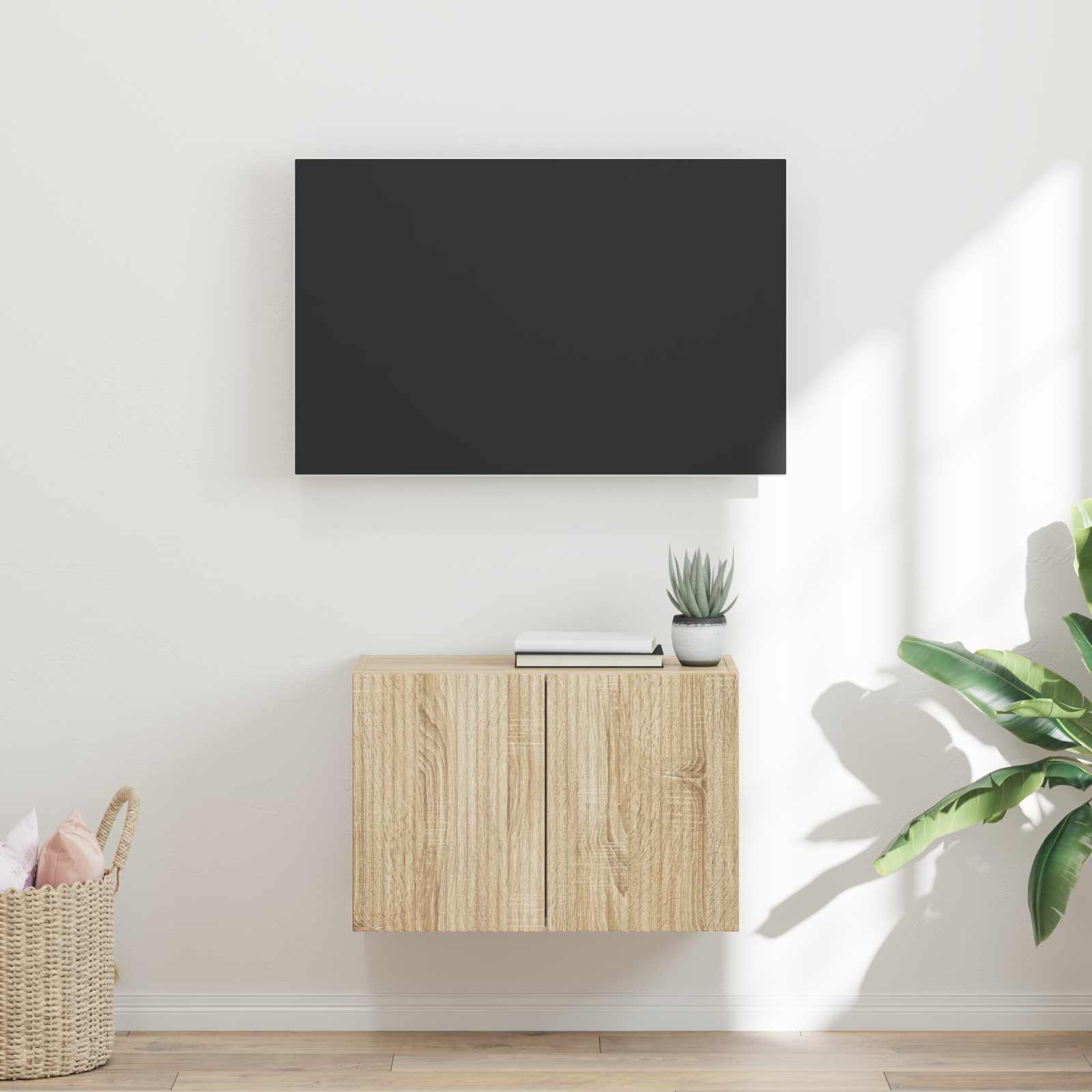 TV-Wandschrank 59,5 x 31 x 40 cm Sonoma-Eiche Holzwerkstoff