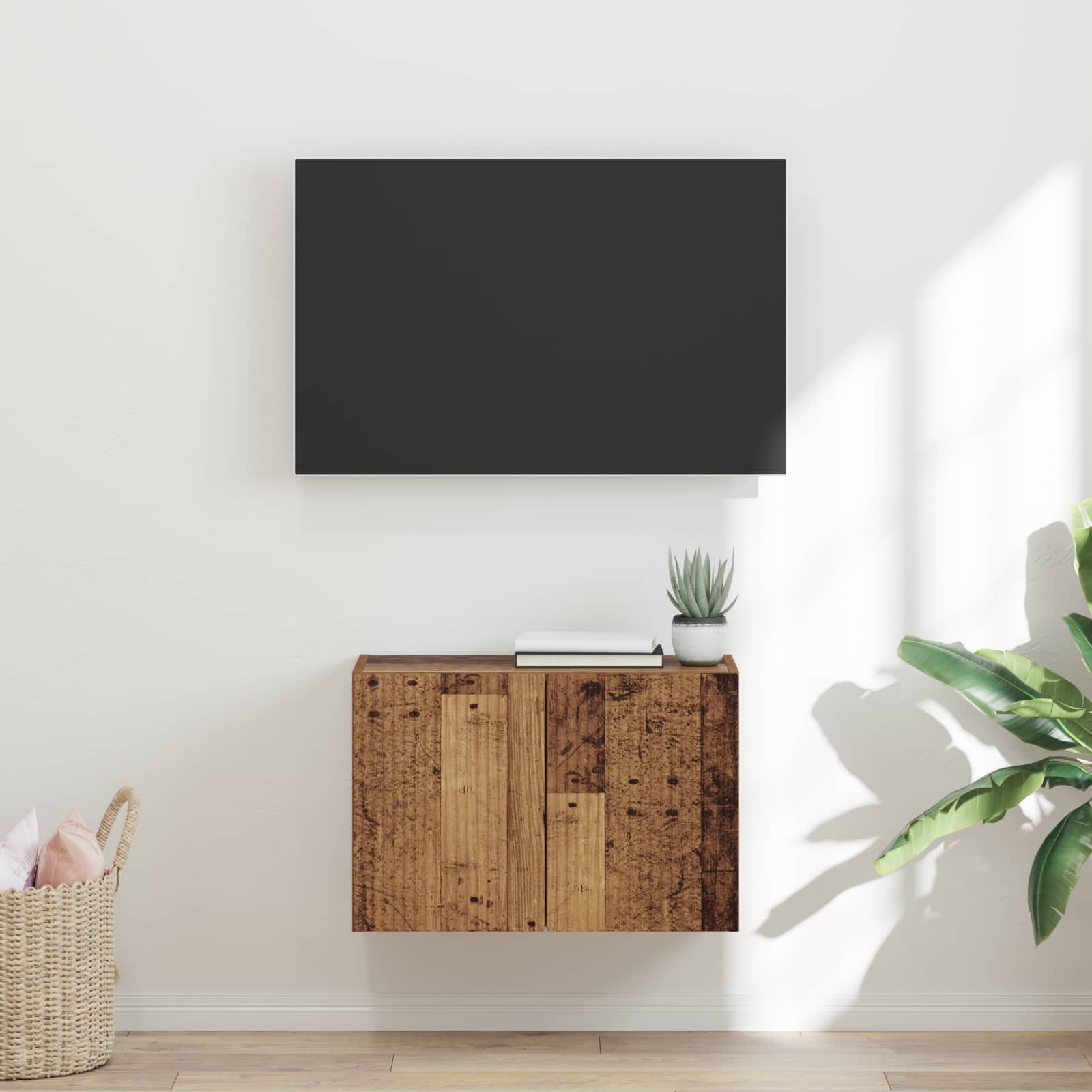 TV-Wandschrank 59,5 x 31 x 40 cm Altholz Holzwerkstoff