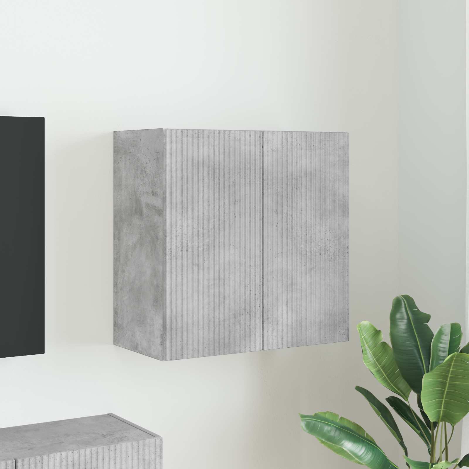 TV-Wandschrank 59,5 x 31 x 60 cm Betongrau Holzwerkstoff