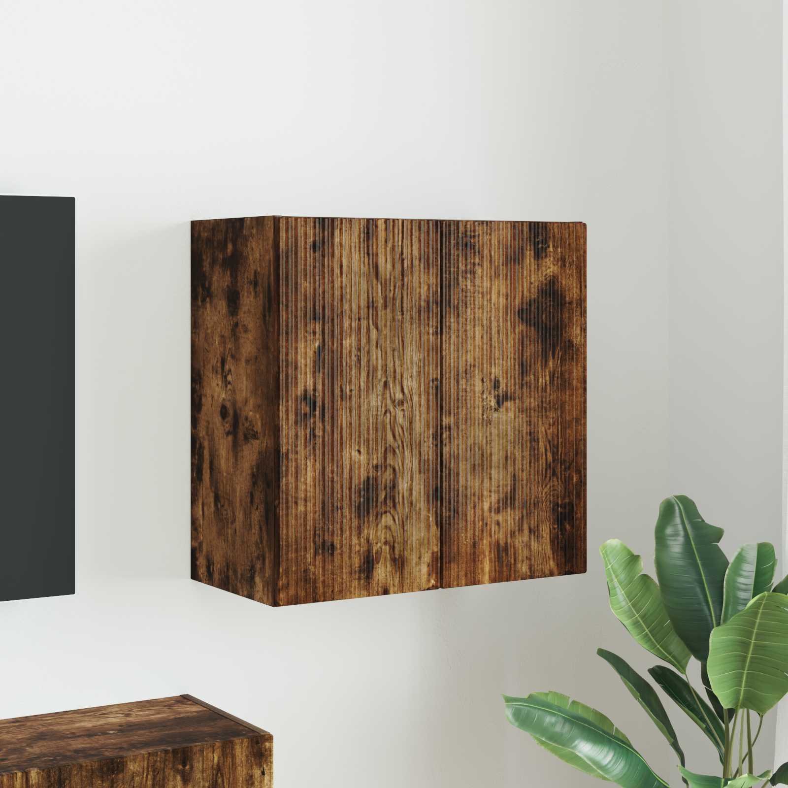 TV-Wandschrank 59,5 x 31 x 60 cm Räuchereiche Holzwerkstoff