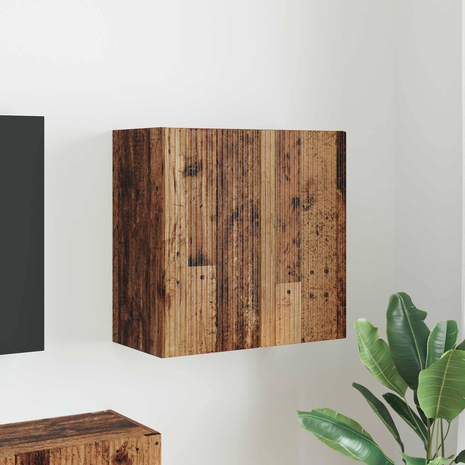 TV-Wandschrank 59,5 x 31 x 60 cm Altholz Holzwerkstoff