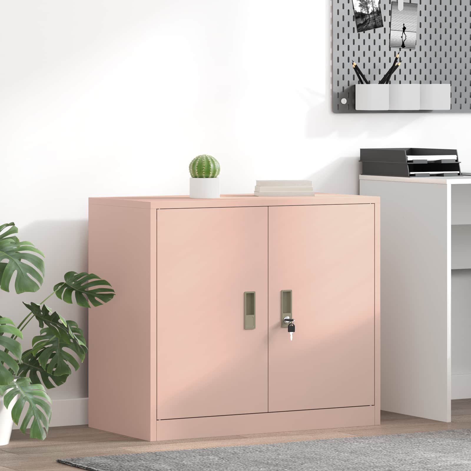 Aufbewahrungsschrank Rosa 80 x 40 x 70 cm Stahl