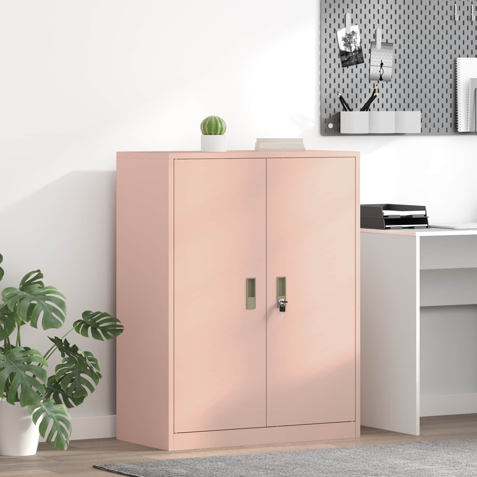 Aufbewahrungsschrank Rosa 80 x 40 x 105 cm Stahl