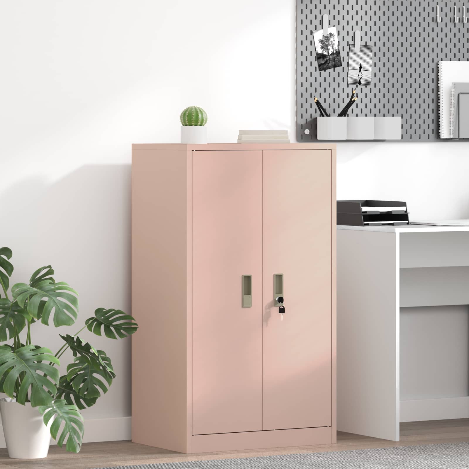 Aufbewahrungsschrank Rosa 60 x 40 x 90 cm Stahl