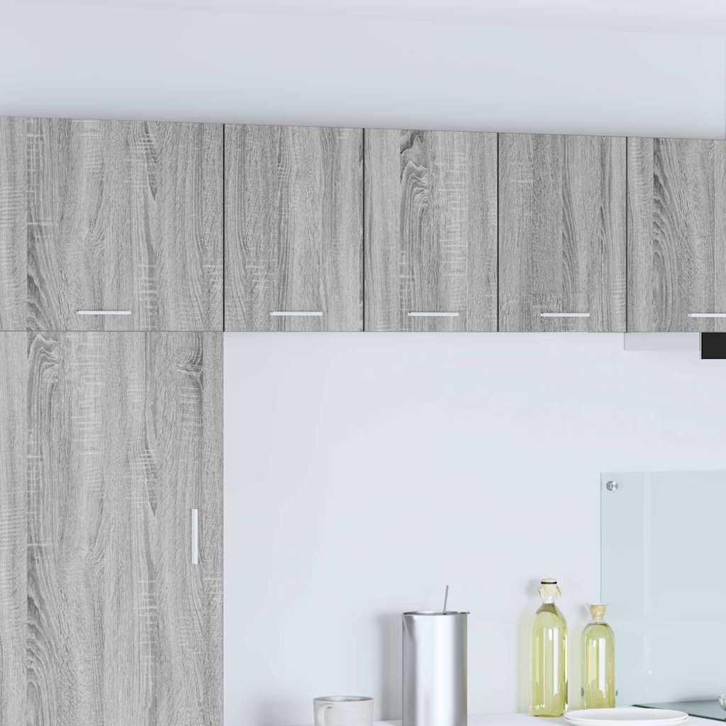 Hängeschrank Grau Sonoma und Weiß 30 x 31 x 40 cm Holzwerkstoff