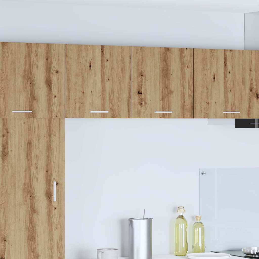 Hängeschrank 2 stk. Artisan-Eiche und Weiß Holzwerkstoff
