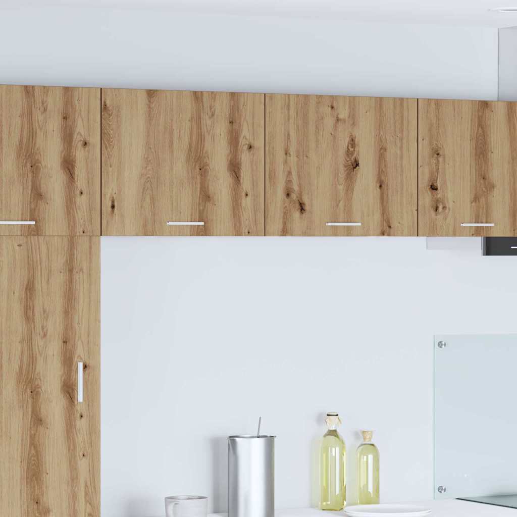 Hängeschrank 2 stk. Artisan-Eiche und Weiß Holzwerkstoff