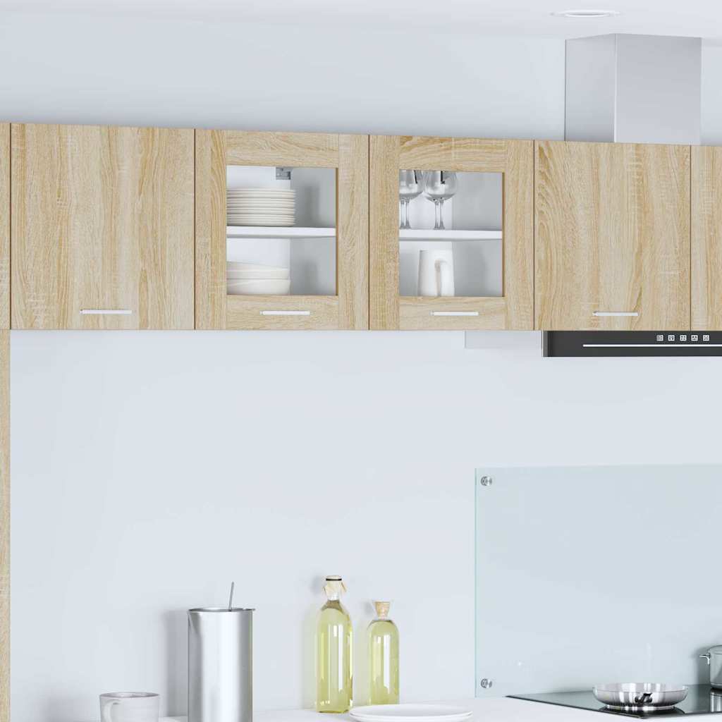 Hängeschrank 2 stk. Sonoma-Eiche Holzwerkstoff