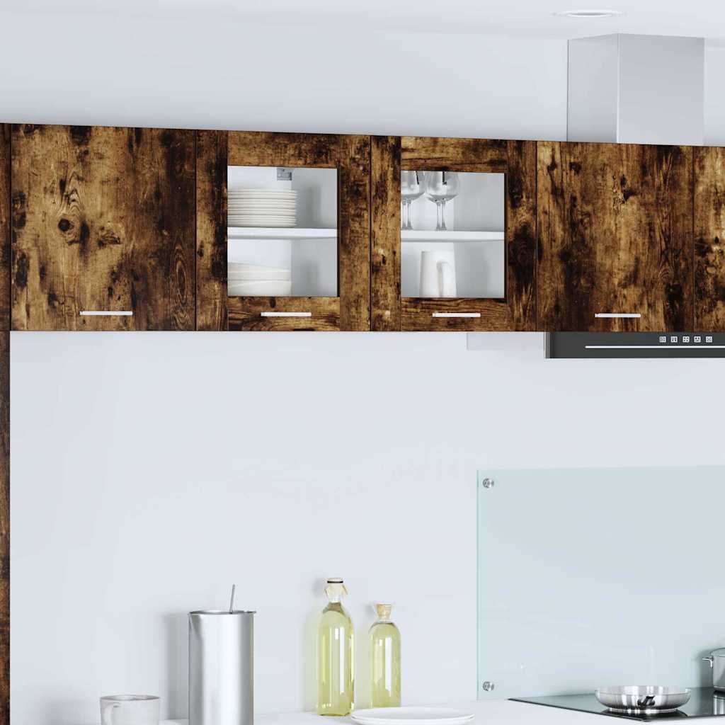 Hängeschrank 2 stk. Räuchereiche Holzwerkstoff