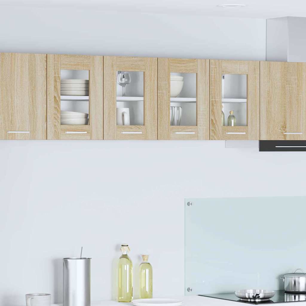 Hängeschrank 2 stk. Sonoma-Eiche Holzwerkstoff