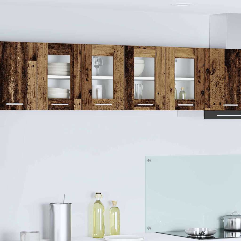 Hängeschrank 2 stk. Altholz Holzwerkstoff