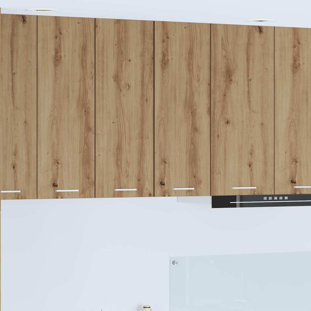 Hängeschrank 2 stk. Artisan-Eiche und Weiß Holzwerkstoff