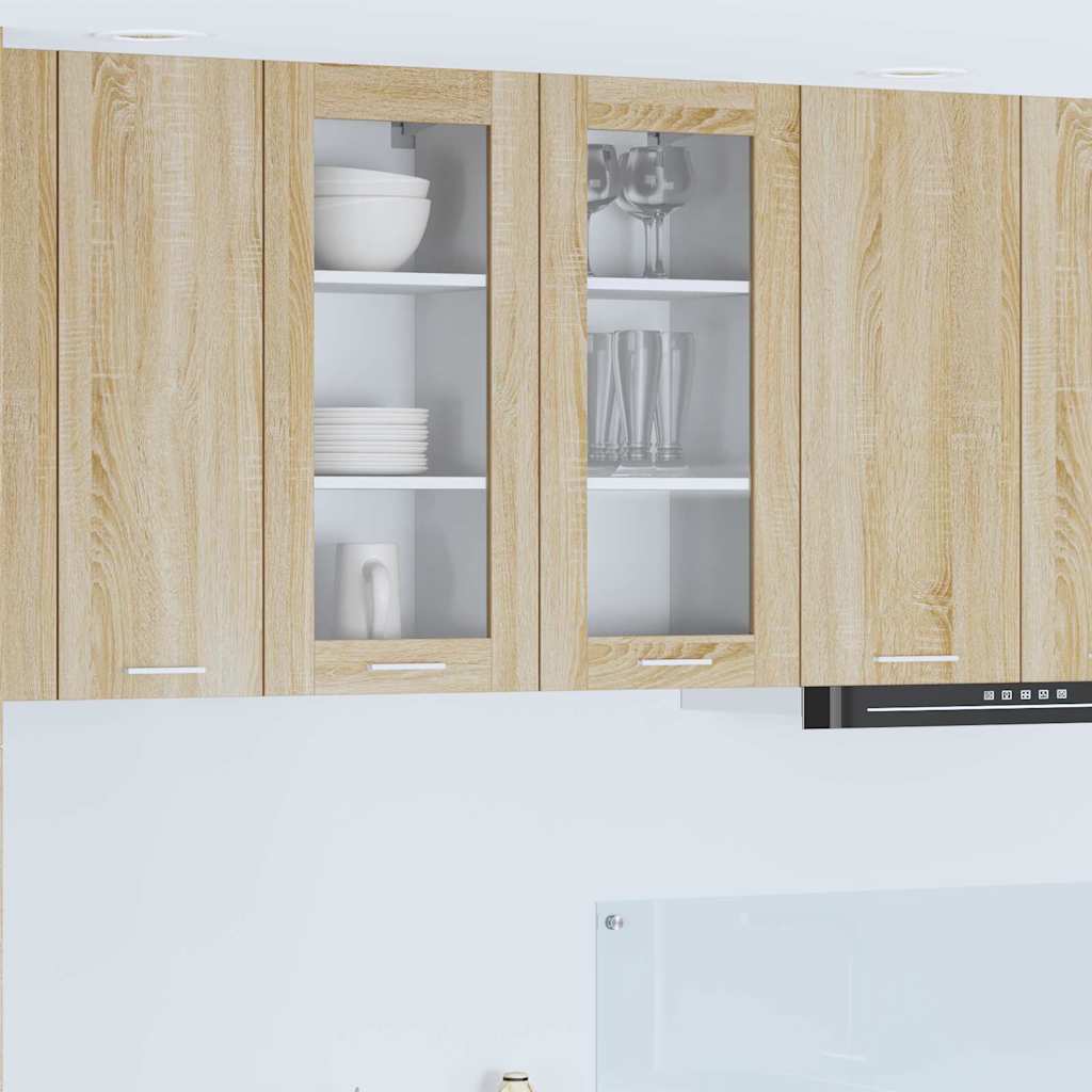 Hängeschrank 2 stk. Sonoma-Eiche Holzwerkstoff