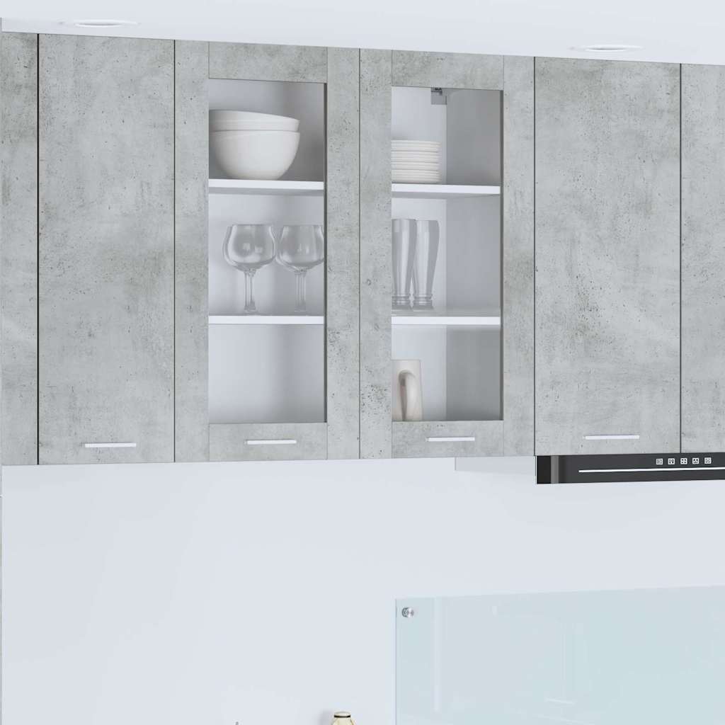 Hängeschrank Betongrau 80 x 31 x 80 cm Holzwerkstoff