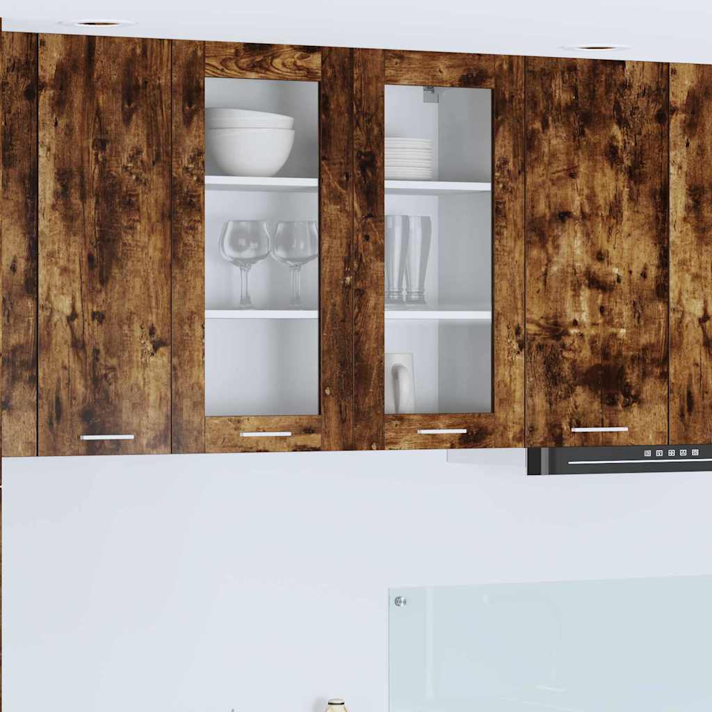 Hängeschrank Räuchereiche 80 x 31 x 80 cm Holzwerkstoff