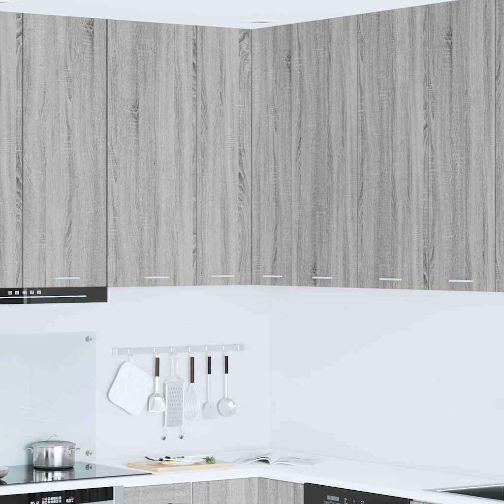 Hängeschrank Grau Sonoma und Weiß 57 x 57 x 100 cm