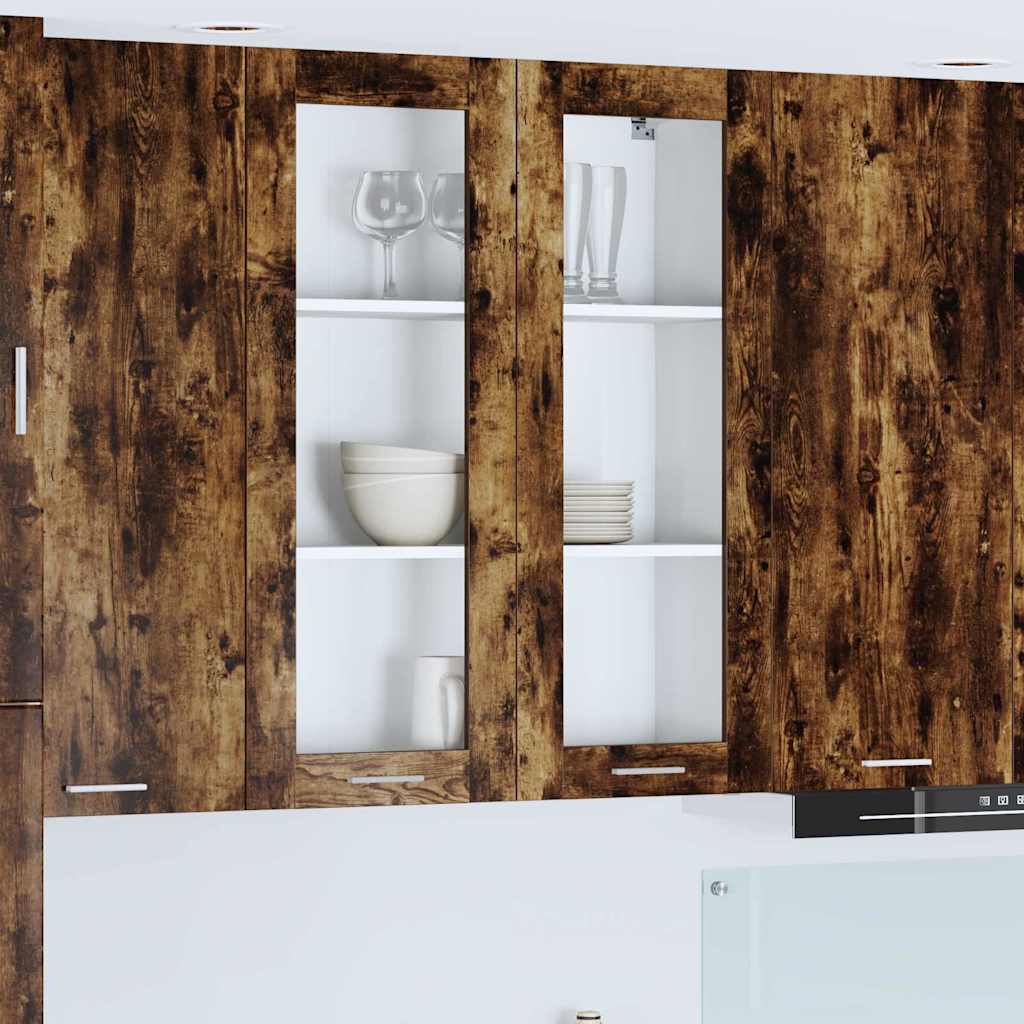 Hängeschrank Räuchereiche 80 x 31 x 100 cm Holzwerkstoff