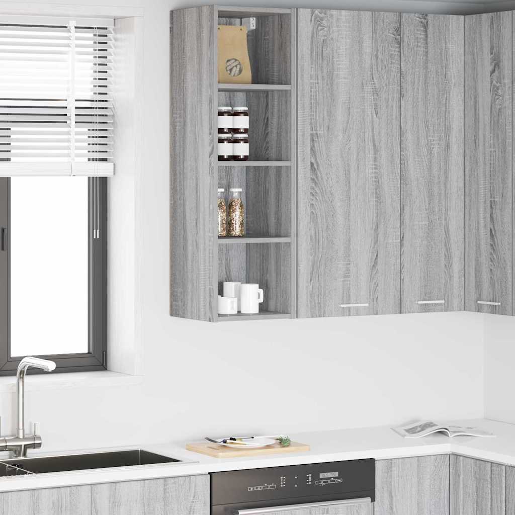 Hängeschrank Sonoma-Grau 30 x 29,5 x 100 cm Holzwerkstoff