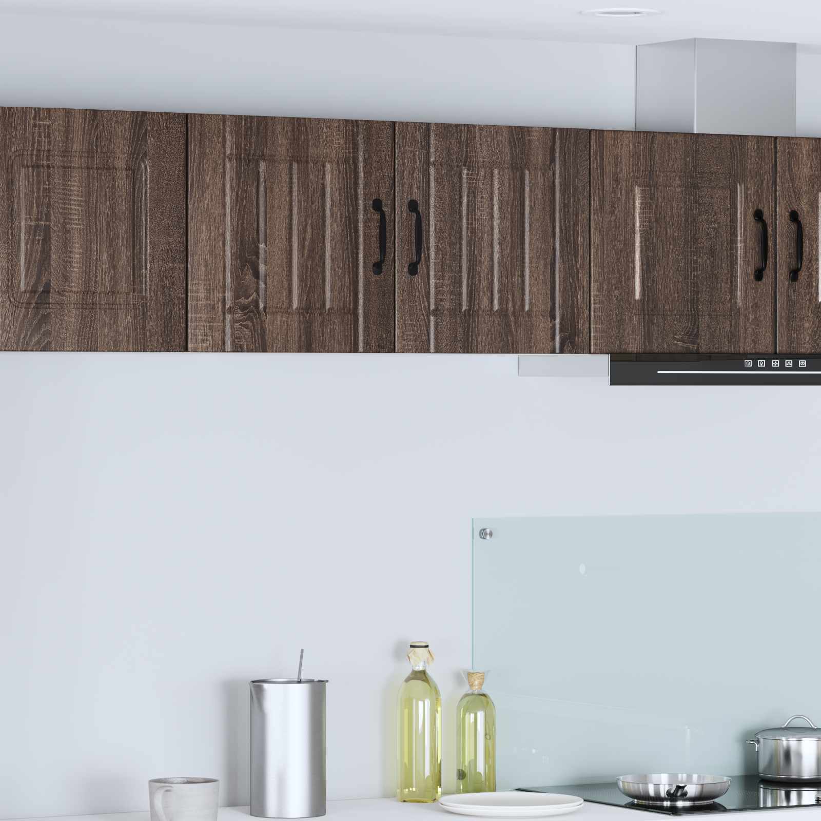 Wandschrank LUCCA 2 stk. Brauneiche Holzwerkstoff