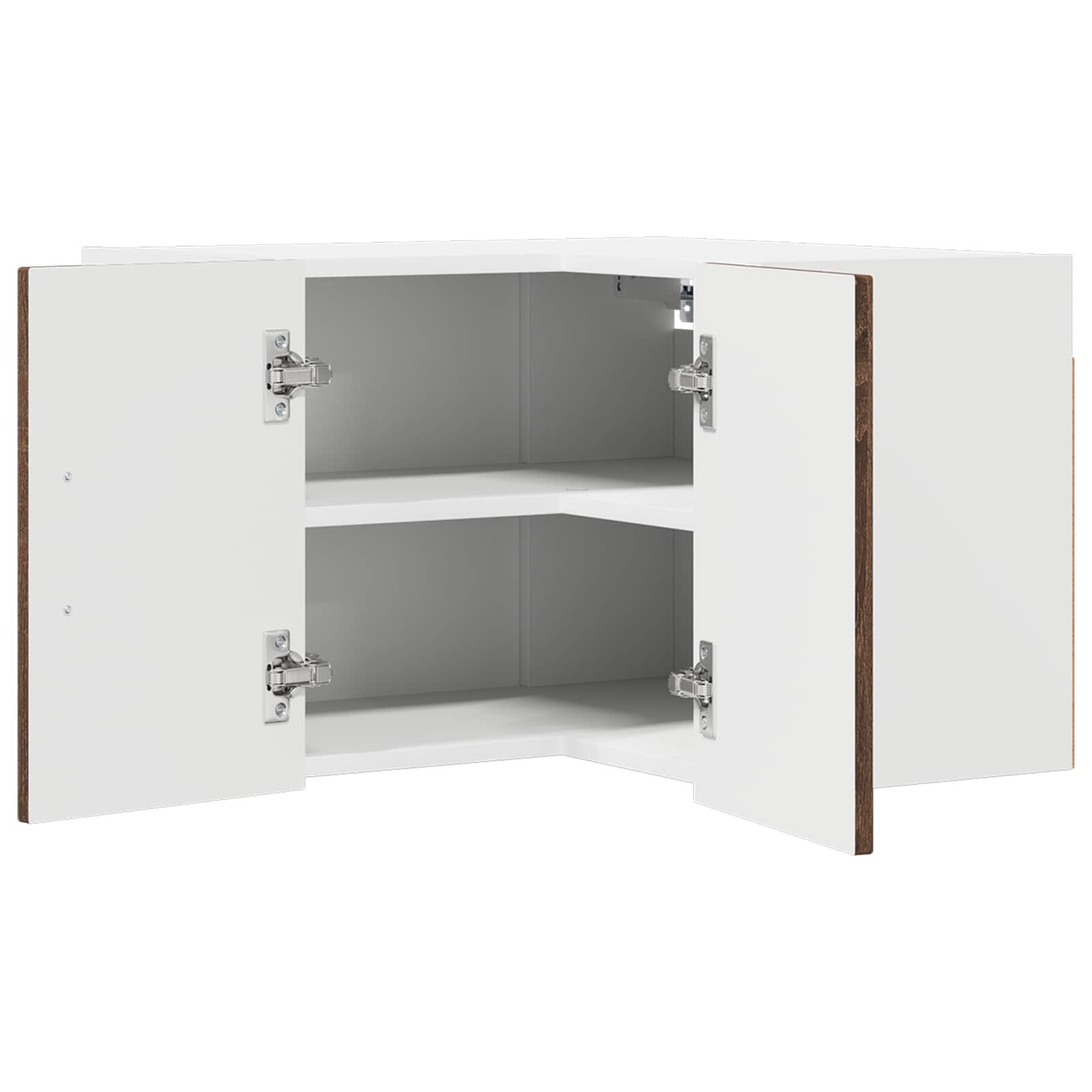 Wand-Eckschrank LUCCA Brauneiche 57 x 57 x 40 cm Holzwerkstoff