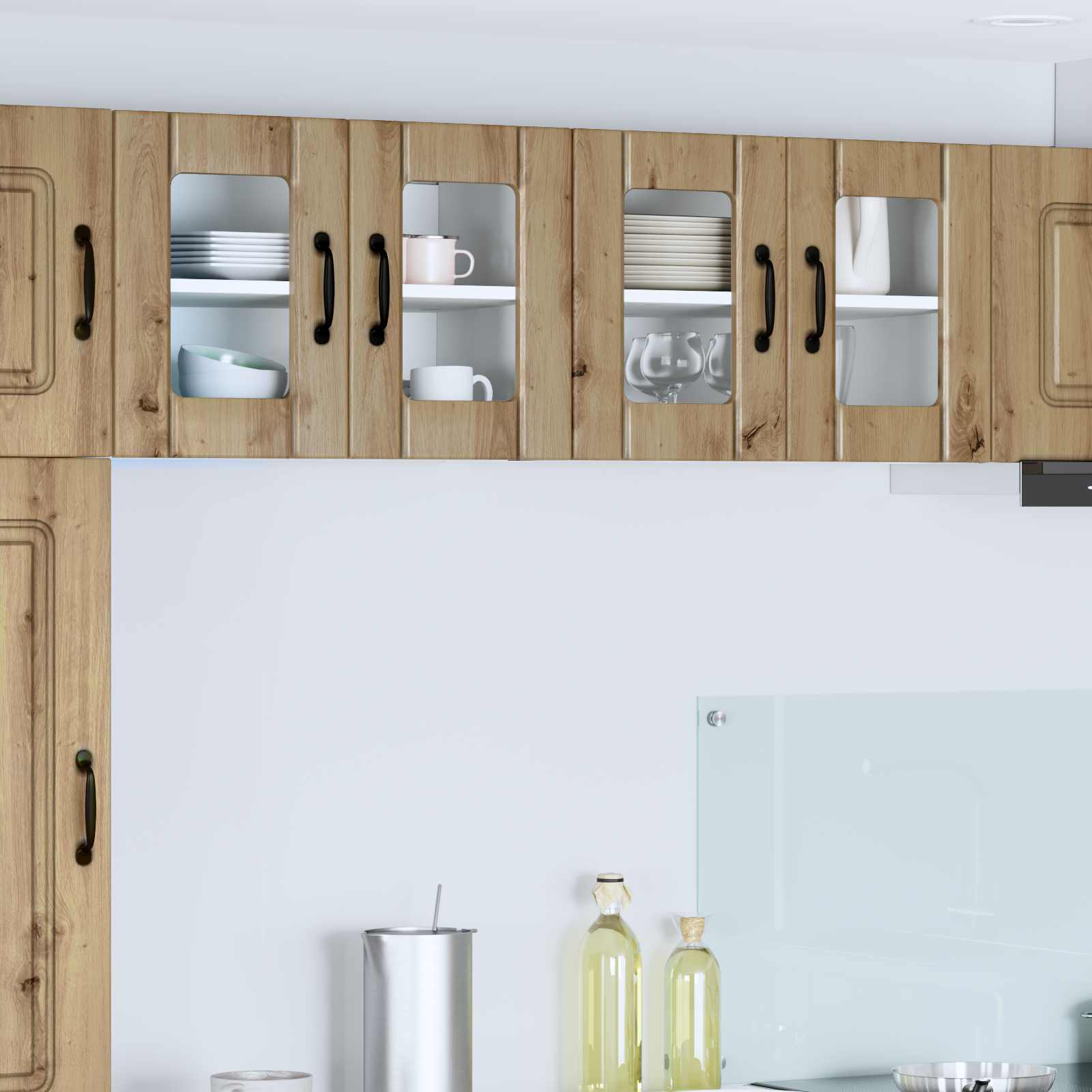 Wandglas-Schrank LUCCA Artisan-Eiche 60 x 31 x 40 cm