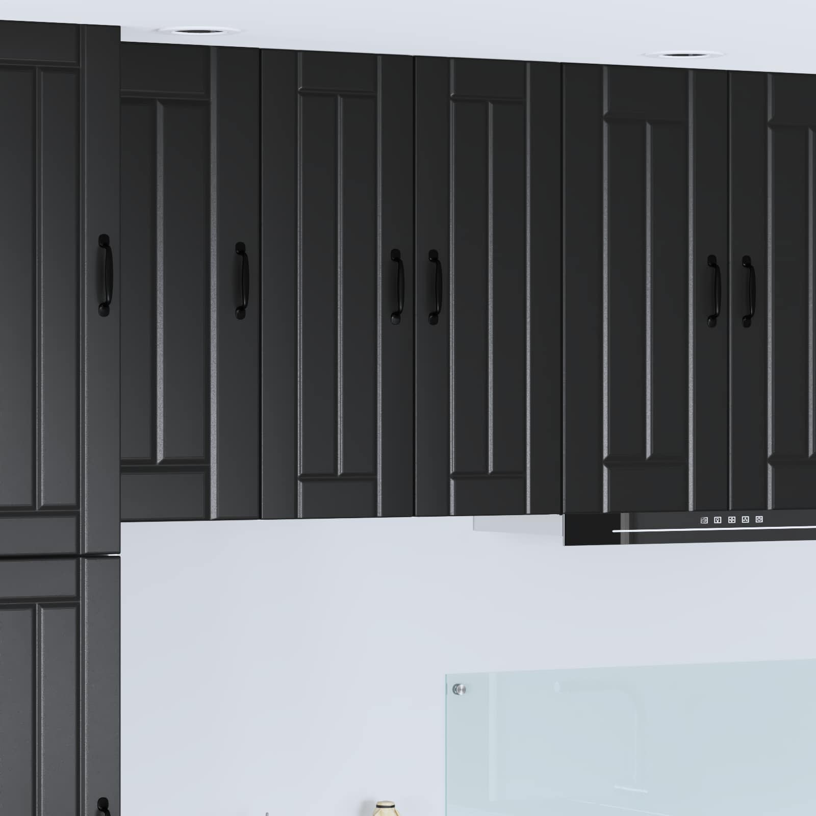 Wandschrank LUCCA Schwarz 30 x 31 x 80 cm Holzwerkstoff