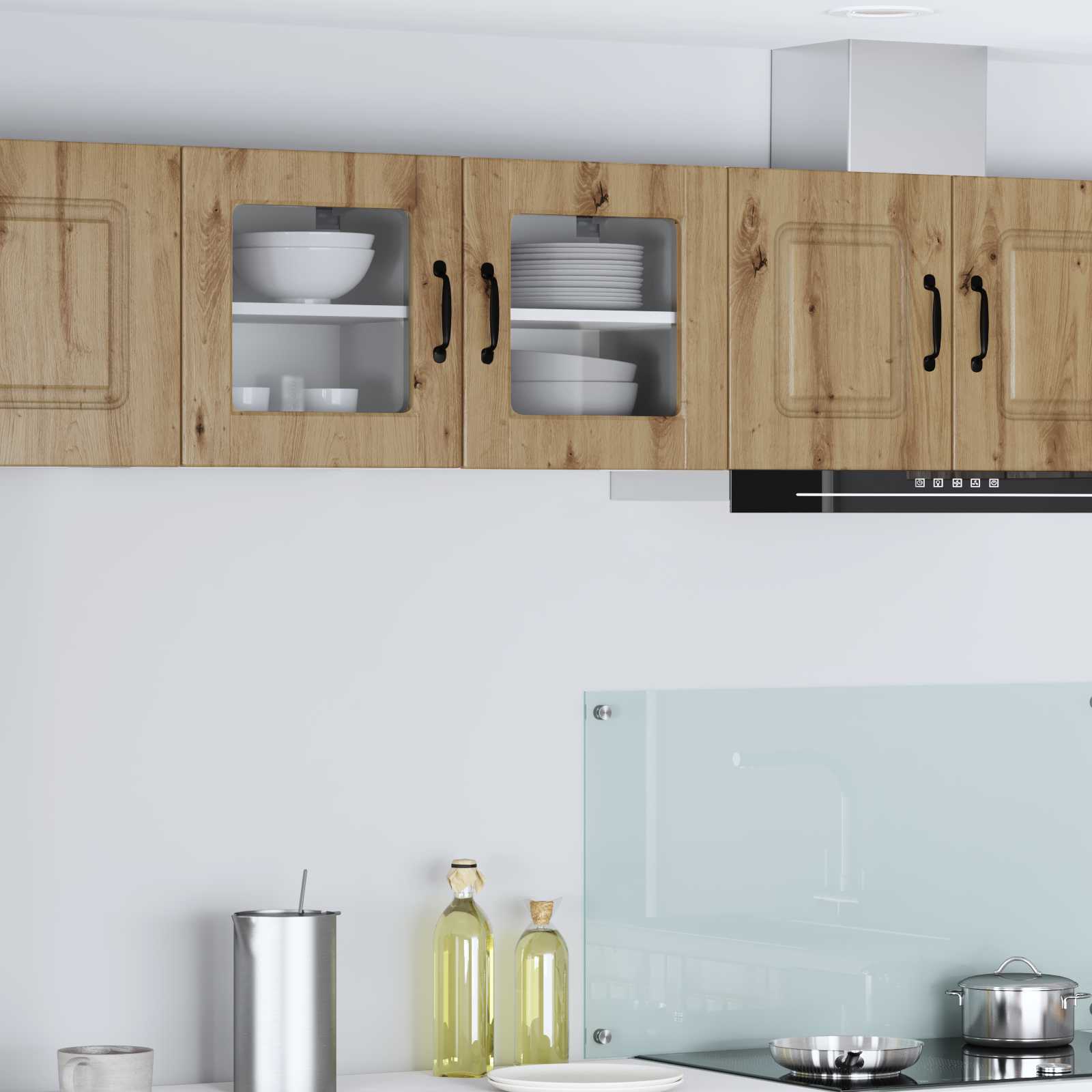 Wandglas-Schrank PORTO Artisan-Eiche 40 x 31 x 40 cm