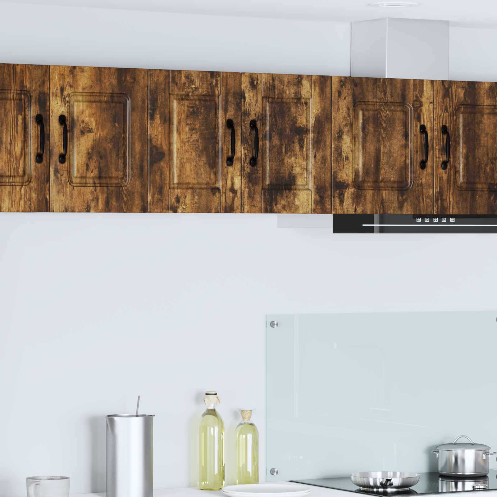 Wandschrank PORTO 2 stk. Geräucherte Eiche Holzwerkstoff