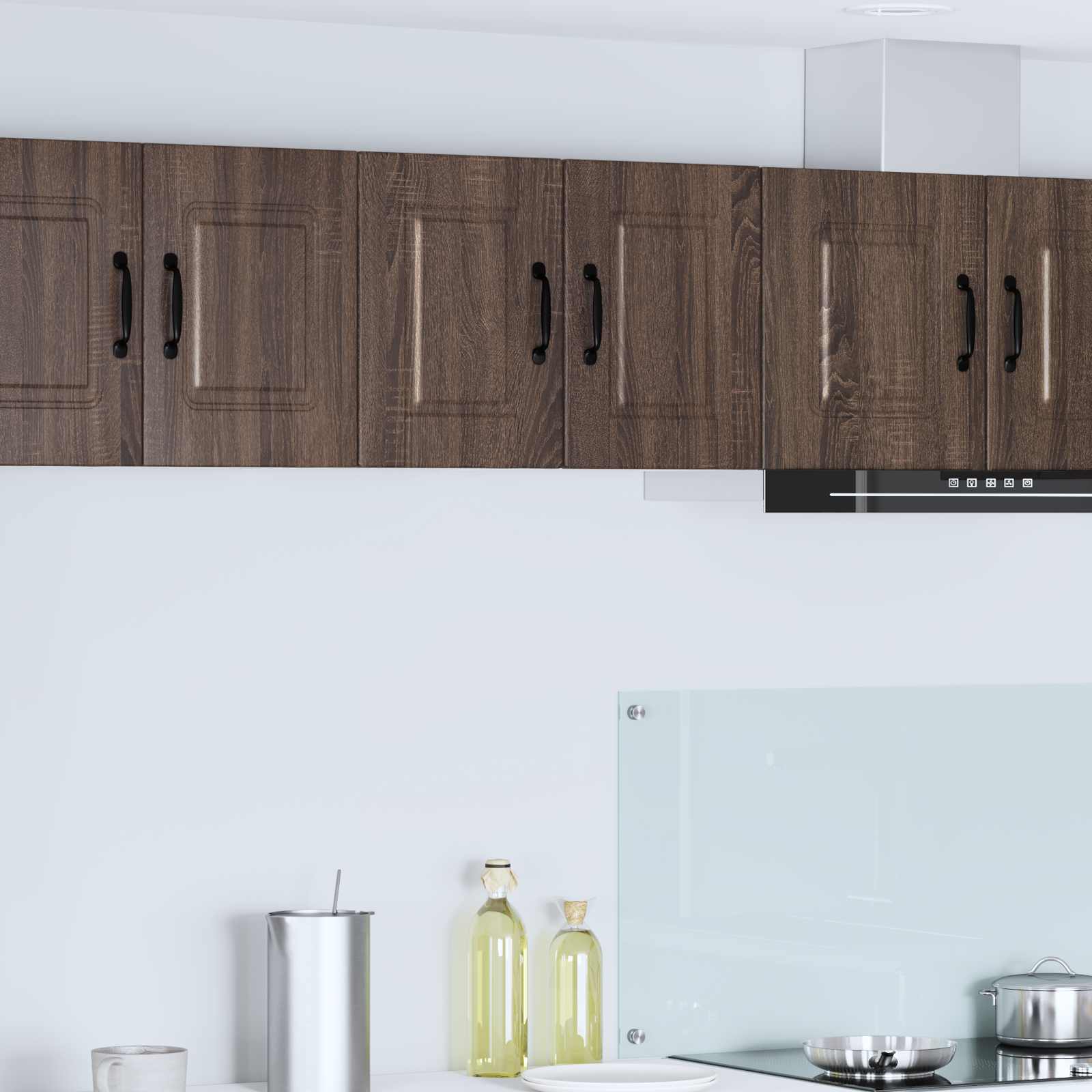 Wandschrank PORTO 2 stk. Braun Eichen-Optik Holzwerkstoff