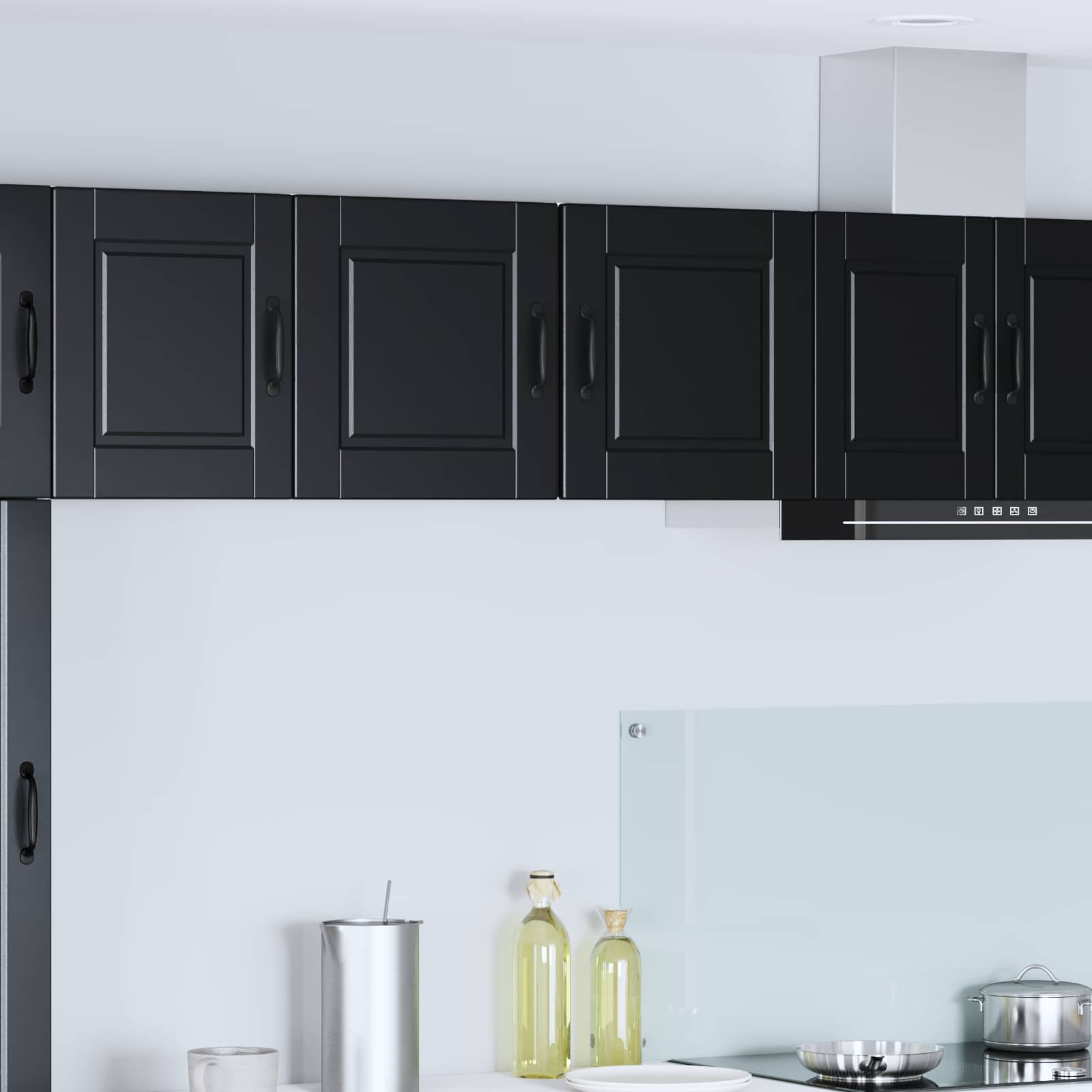 Wandschrank PORTO Schwarz 40 x 31 x 40 cm Holzwerkstoff