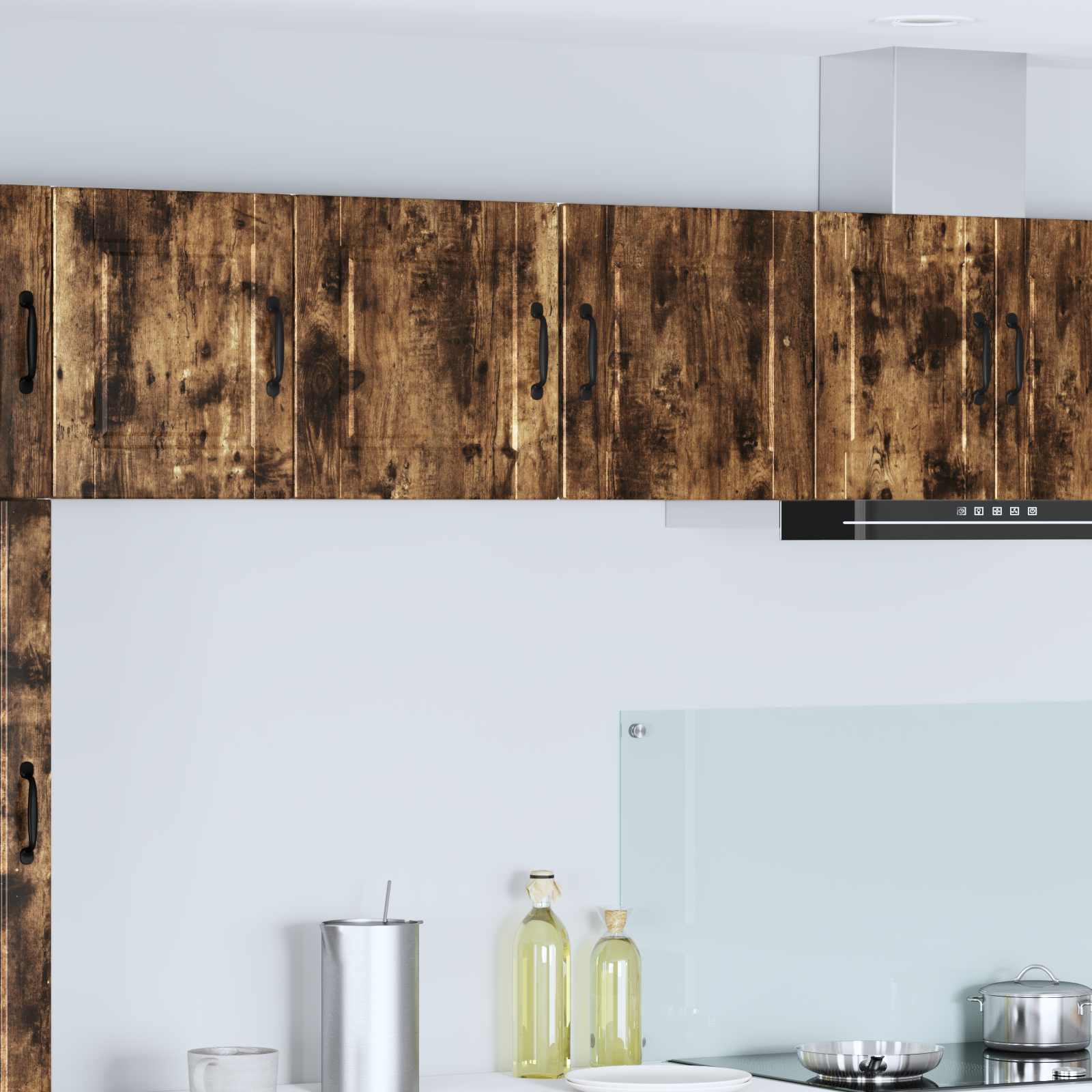Wandschrank PORTO 2 stk. Geräucherte Eiche Holzwerkstoff