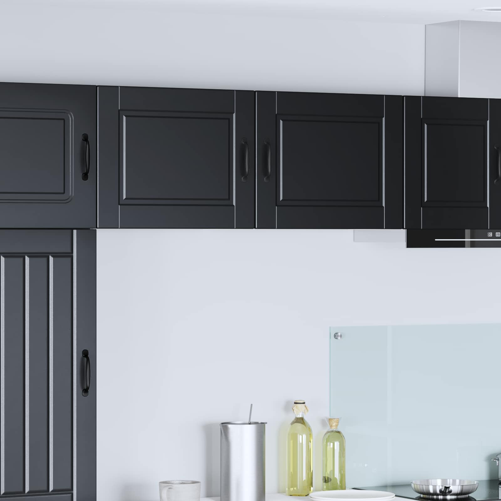 Wandschrank PORTO Schwarz 50 x 31 x 40 cm Holzwerkstoff