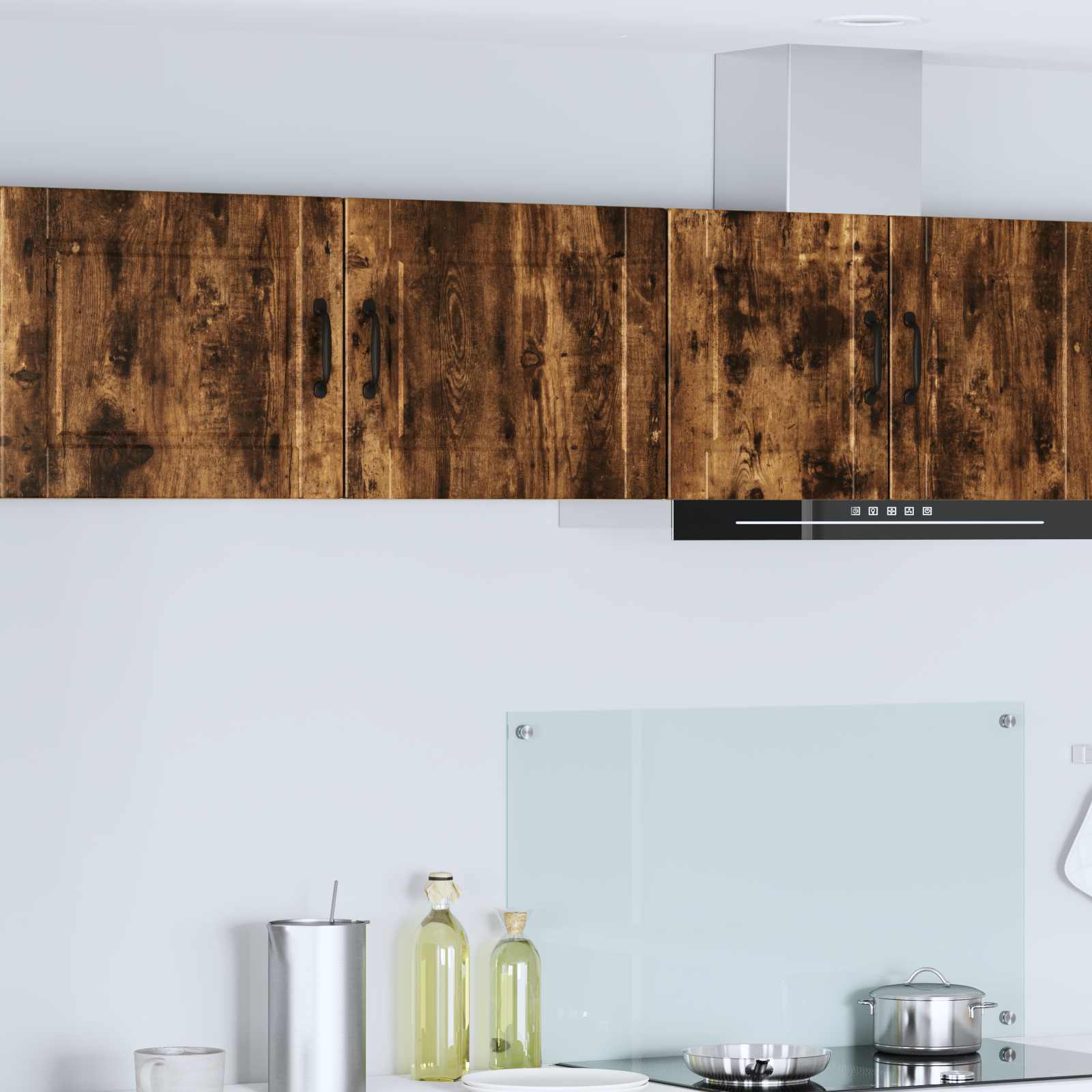 Wandschrank PORTO 2 stk. Geräucherte Eiche Holzwerkstoff