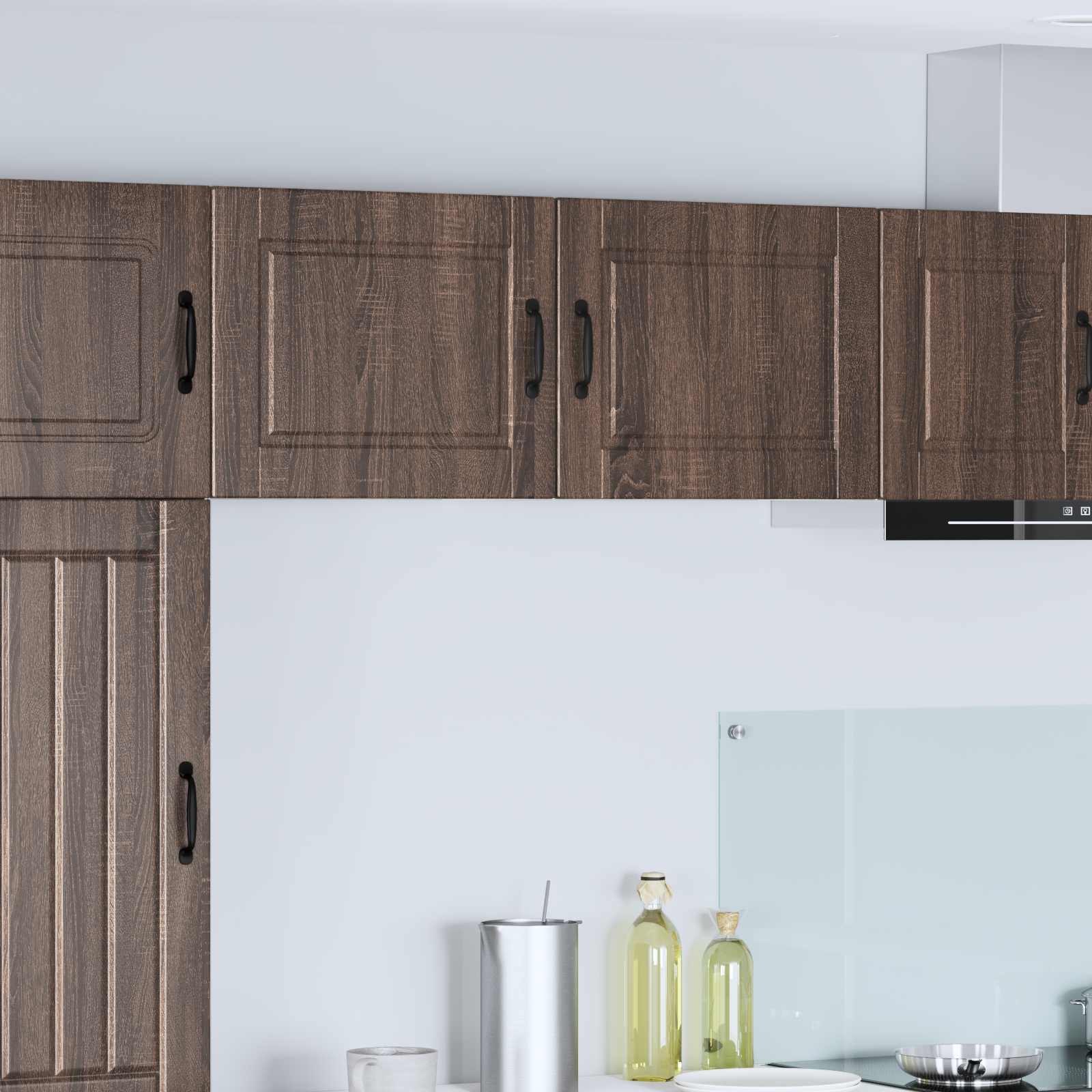 Wandschrank PORTO 2 stk. Braun Eichen-Optik Holzwerkstoff
