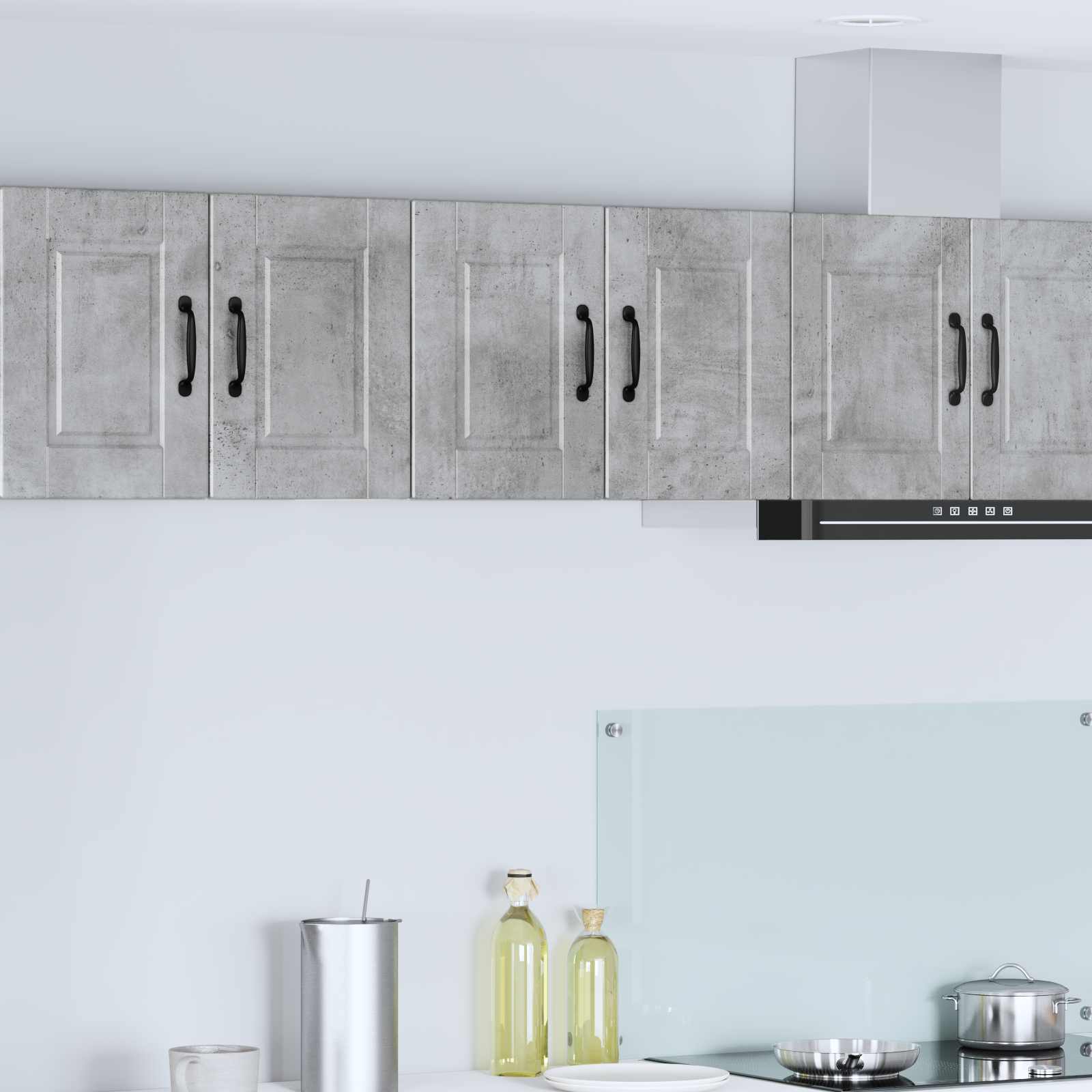Wandschrank PORTO 2 stk. Beton Grau Holzwerkstoff