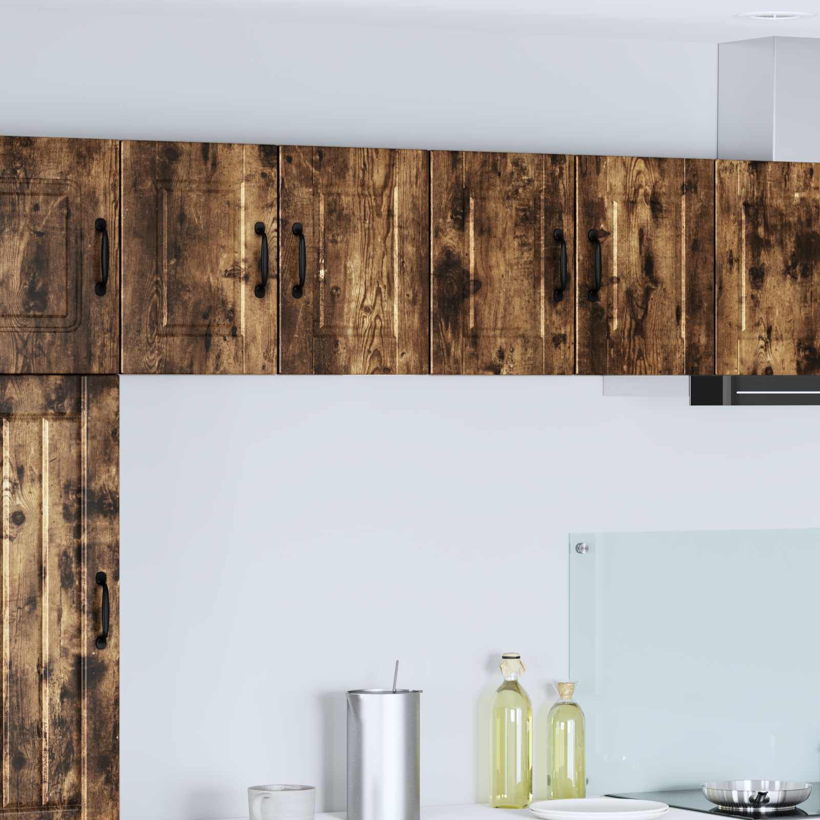 Wandschrank PORTO 2 stk. Geräucherte Eiche Holzwerkstoff