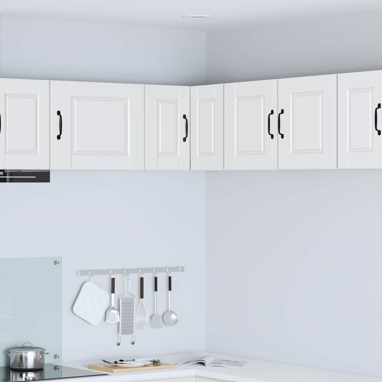 Wand-Eckschrank PORTO Weiß 57 x 57 x 40 cm Holzwerkstoff