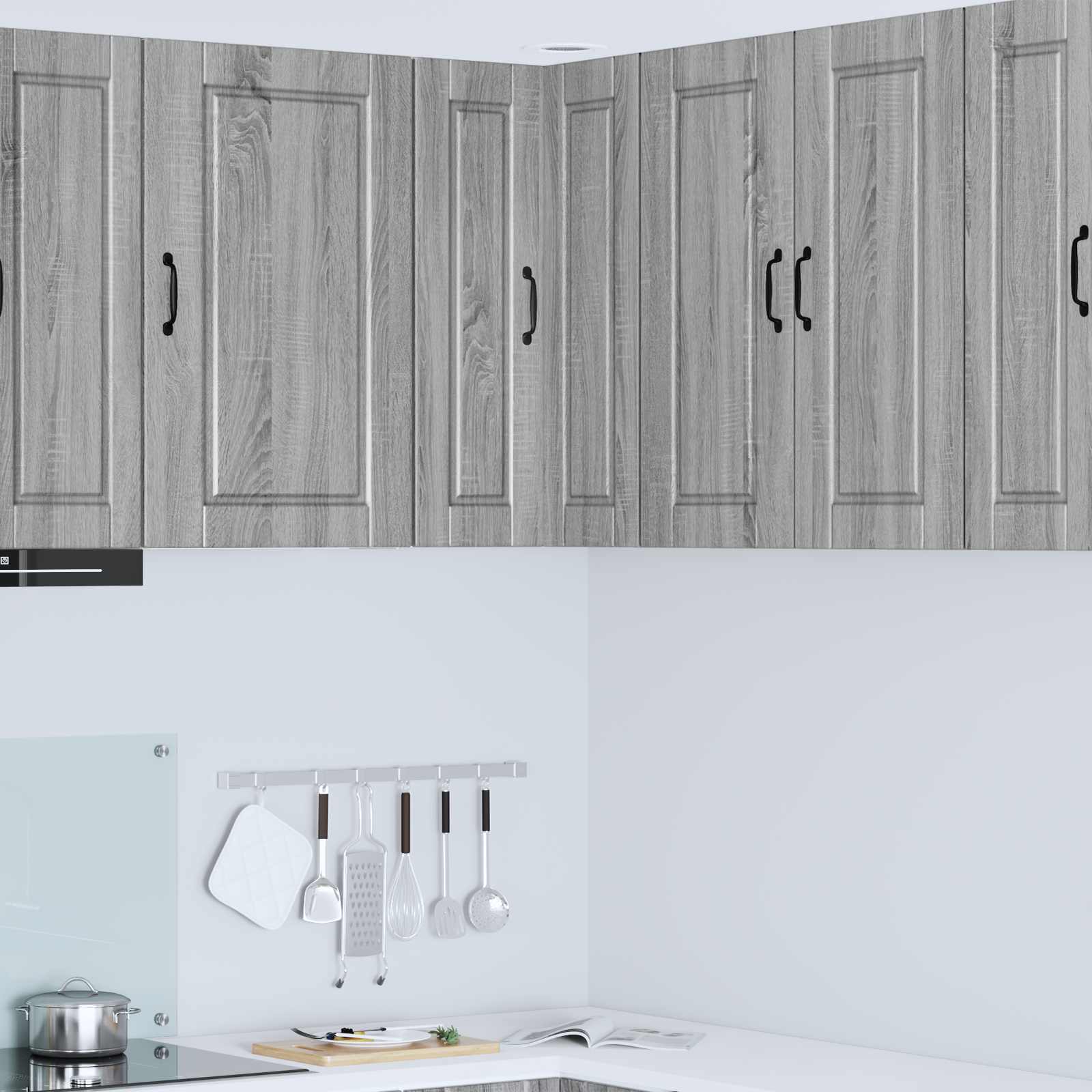 Wand-Eckschrank PORTO Graues Sonoma 57 x 57 x 80 cm
